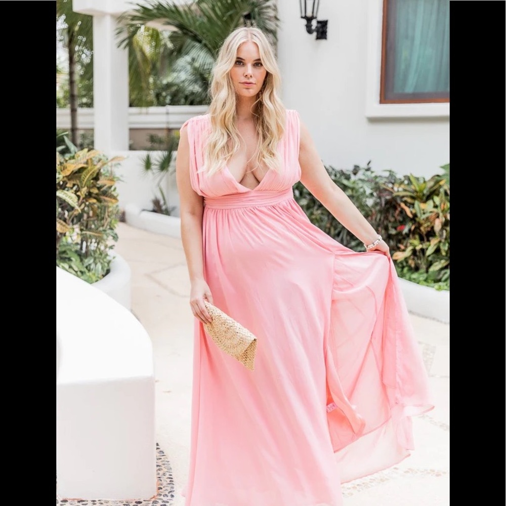 Pink Lily Passport Flight Maxi Dress